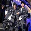 キッズ 男の子 女の子 ストリート ダンス セットアップ 衣装 ヒップホップ 発表会 秋冬 デニム ステージ 黒 白