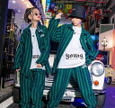 キッズ 男の子 女の子 ストリート ダンス セットアップ 衣装 ヒップホップ 学生 発表会 緑 白