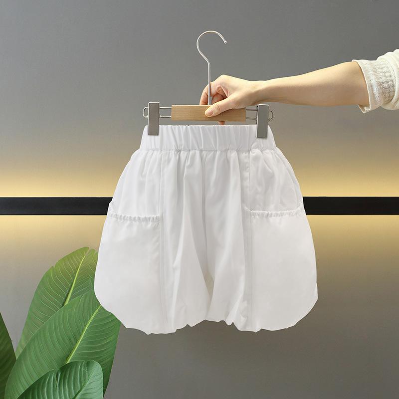 ショートパンツ キッズ 女の子 女児 綿 コットン ハイウエスト ペプラム おしゃれ カジュアル 夏服 無..