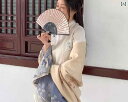 ショール レディース チャイナドレス 羽織り パーティー お呼ばれ 上品 フォーマル 秋冬 中国風 エレガント アウター ギフト レトロ ベージュ ブルー