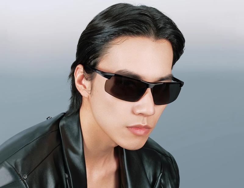 サイクリング サングラス スポーツ ゴーグル ジョギング ランニング メンズ 偏光 軽量 防風 おしゃれ ファッション ブラック