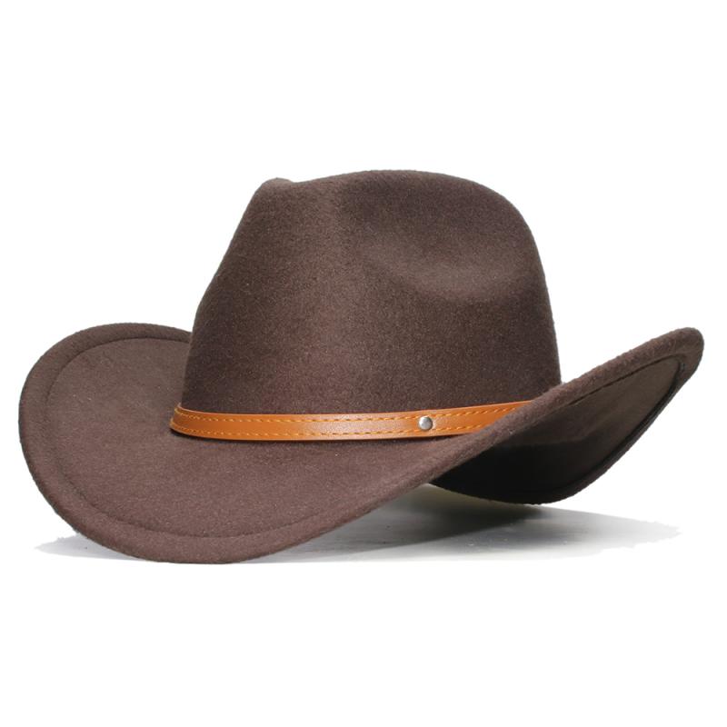 カウボーイ ハット ウエスタン テンガロンハット メンズ レディース 春秋冬 レザーハット ウール 暖か..
