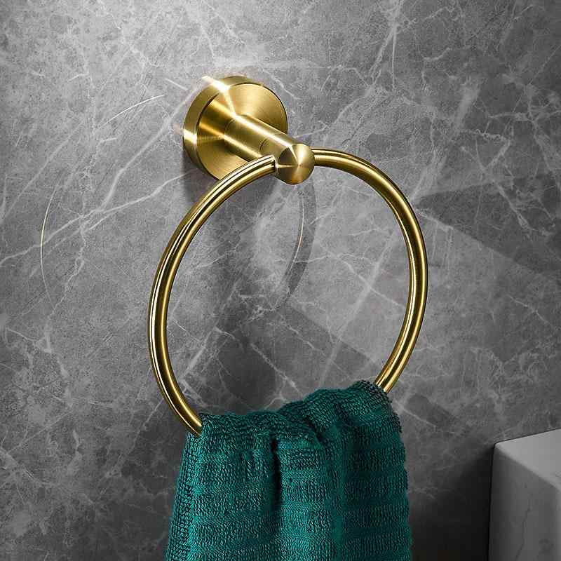 タオルハンガー おしゃれ タオル掛け リング 丸 ラウンド 洗面所 トイレ キッチン ステンレス パンチな..