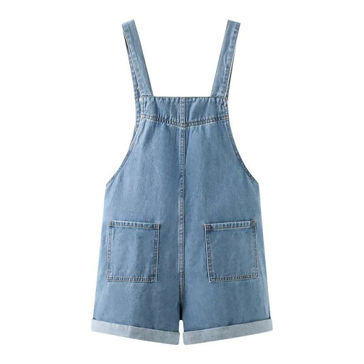 サロペット ショート丈 パンツ レディース オーバーオール つなぎ デニム 夏 ゆったり 薄手 ファッション カジュアル ブルー サロペット ショート丈 パンツ レディース オーバーオール つなぎ デニム 夏 ゆったり 薄手 ファッション カジュアル ブルー