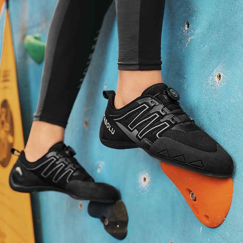 クライミングシューズ キッズ ボルダリング 回転ボタン ロッククライミング 初心者向け 屋内 子供 大人..