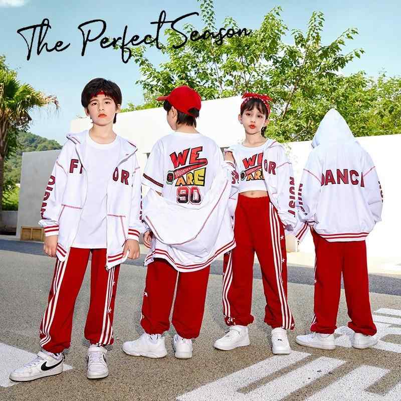 キッズ ストリート ダンス セットアップ 小学校 スポーツ ゲーム グループクラス 演出服 発表会 ユニフ..