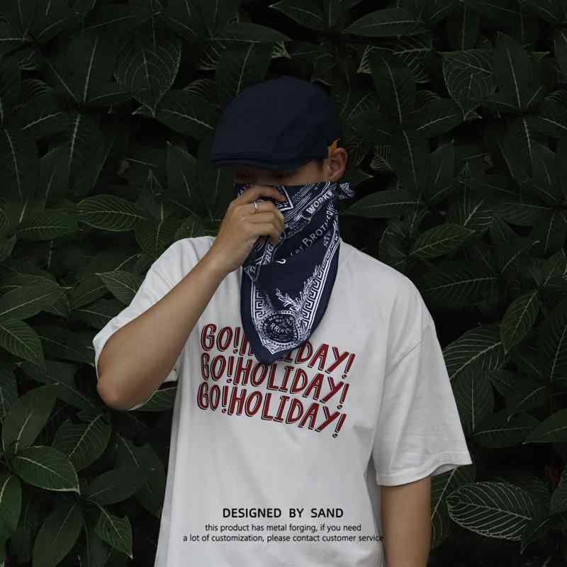 スカーフ メンズ 紳士 レディース おしゃれ レトロ 正方形 ヒップホップ シルクスカーフ ネイビー グリ..