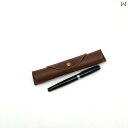 ペンケース 革 レザー 筆箱 メンズ レディース シンプル おしゃれ 保護 カバー バッグ 茶 黒 ボルドー