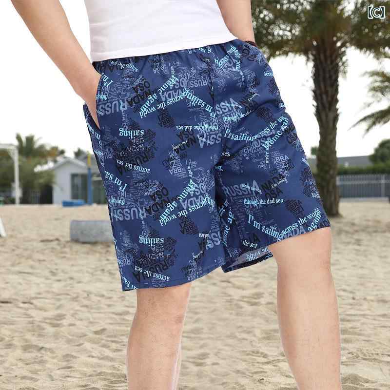 メンズ 海パン 水着 サーフ パンツ ビーチ バカンス プール 春夏 チェック コットン ゆったり 大きいサイズ カジュアル ショート 速乾 薄手 ネイビー ブルー グリーン