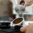 コーヒー タンパー 埋立圧器 バリスタ エスプレッソ ツール ステンレス 弾性 定力 プレス ブラック シルバー