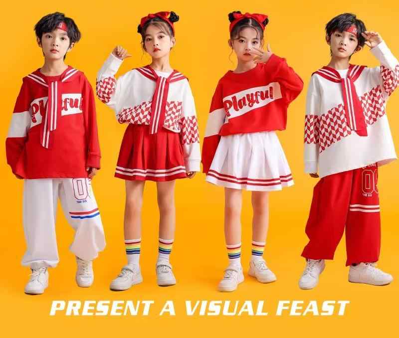 キッズ ストリート ダンス セットアップ 子供用 衣装 男の子 女の子 小学校 スポーツ ゲーム コスチュ..