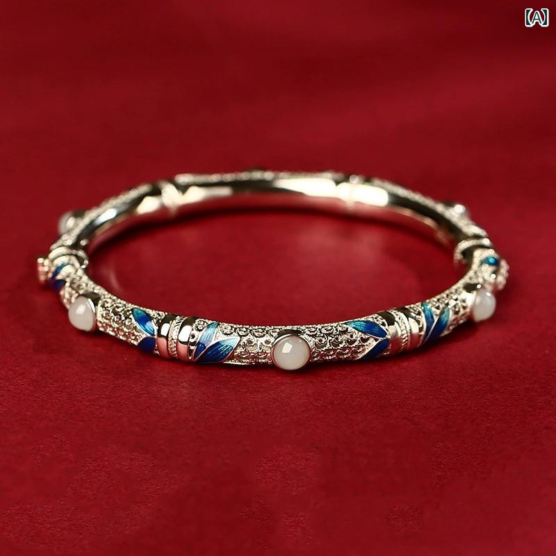 ブレスレット レディース バングル アクセサリー おしゃれ かわいい リング ジュエリー レトロ カジュアル 古代 開閉可能 エスニック ファッション ギフト ...