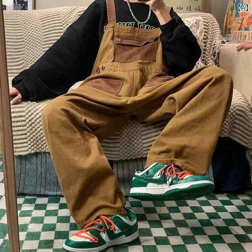 オーバーオール サロペット パンツ つなぎ メンズ カジュアル 大きいサイズ 春秋 春夏 アメリカ レトロ ストレート ジャンプスーツ ストリート カーキ オーバーオール サロペット パンツ つなぎ メンズ カジュアル 大きいサイズ 春秋 春夏 アメリカ レトロ ストレート ジャンプスーツ ストリート カーキ