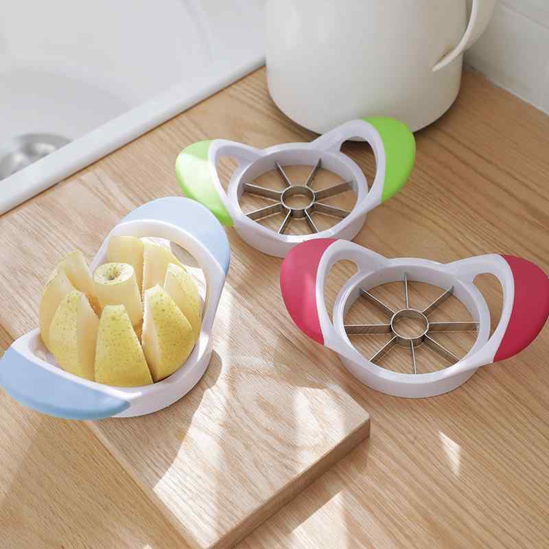 アップルカッター りんご フルーツ 多機能 ステンレス ダイシング セパレーター 特大 レッド グリーン