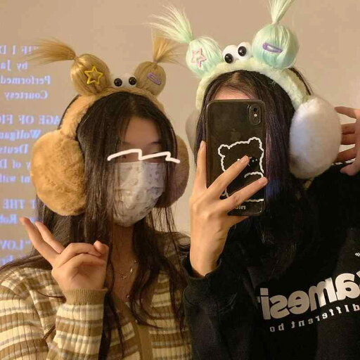 耳あて レディース イヤーマフ かわいい 冬 暖かい サイクリング ファー 目 ホワイト ブラウン ピンク 耳あて レディース イヤーマフ かわいい 冬 暖かい サイクリング ファー 目 ホワイト ブラウン ピンク