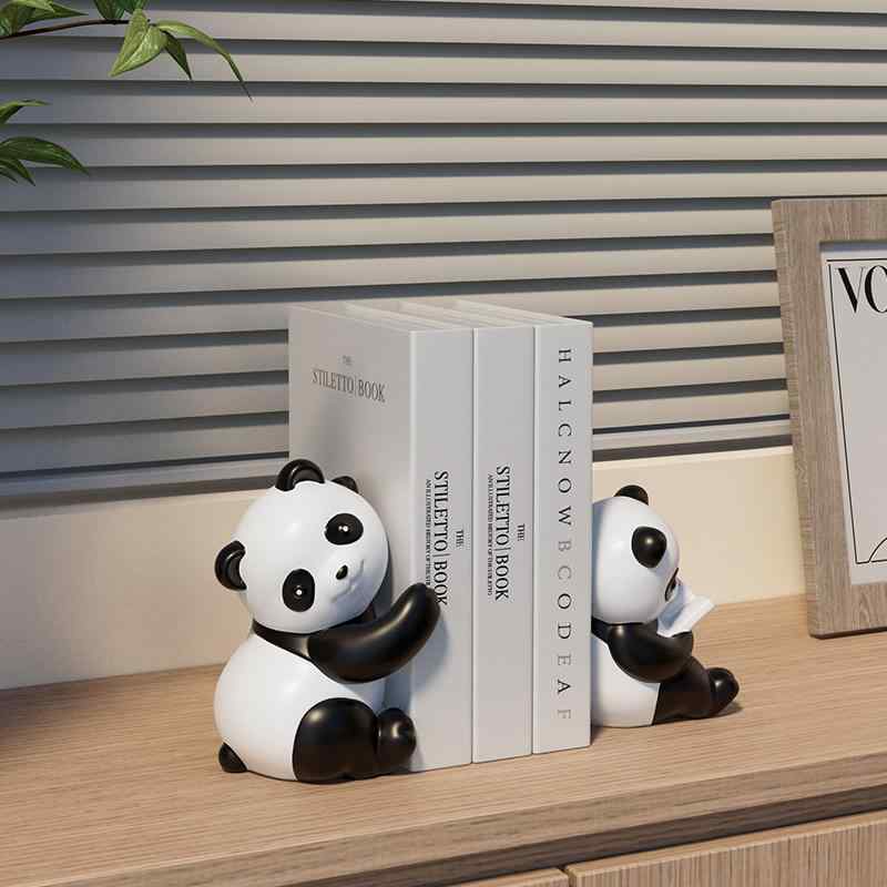 ブックエンド おしゃれ 本立て 仕切り かわいい 家庭内 アクセサリー ワインキャビネット 本棚 机 パンダ