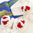手袋 グローブ レディース 女の子 かわいい クリスマス ギフト 雪だるま 厚手 暖かい 防寒 マフラー 秋冬 ホワイト
