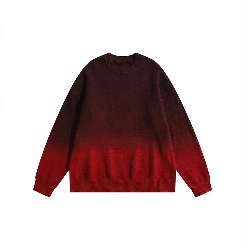 セーター メンズ レディース カップル ニット トップス レッド ブラウン ブルー