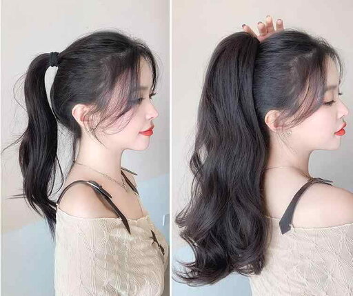 ウィッグ ポニーテール ロング ウェーブ カール つけ毛 かつら レディース ヘアクリップ ナチュラル 黒 茶 ウィッグ ポニーテール ロング ウェーブ カール つけ毛 かつら レディース ヘアクリップ ナチュラル 黒 茶
