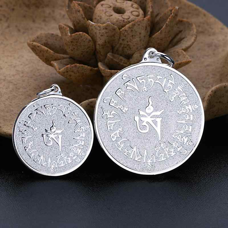 ネックレス メンズ レディース カップル アクセサリー 仏 マントラ ペンダント シルバー ゴールド ピンク