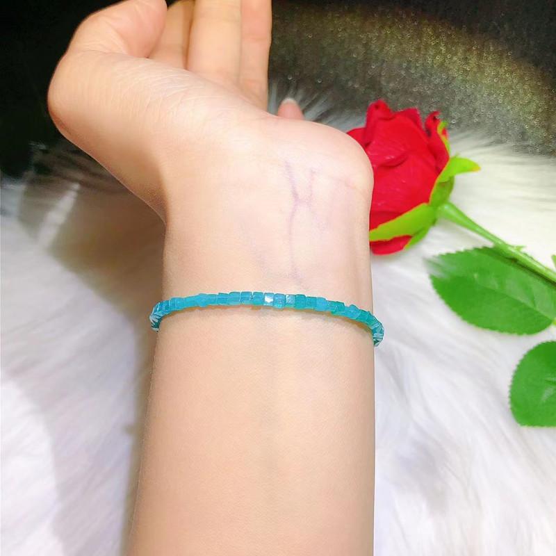 ブレスレット アンクレット レディース アクセサリー ジュエリー クリスタル アマゾナイト シンプル ビーズ ブルー