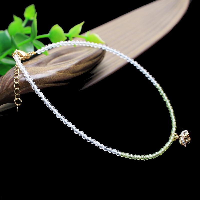 アンクレット レディース アクセサリー ジュエリー 水晶 クリスタル パール 極細 ギフト ホワイト レッド