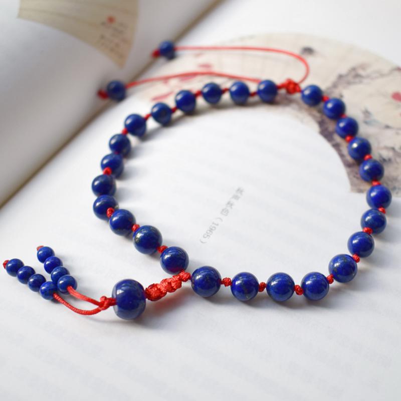 アンクレット レディース アクセサリー ジュエリー ラピスラズリ 手織り バレンタイン ギフト ブルー