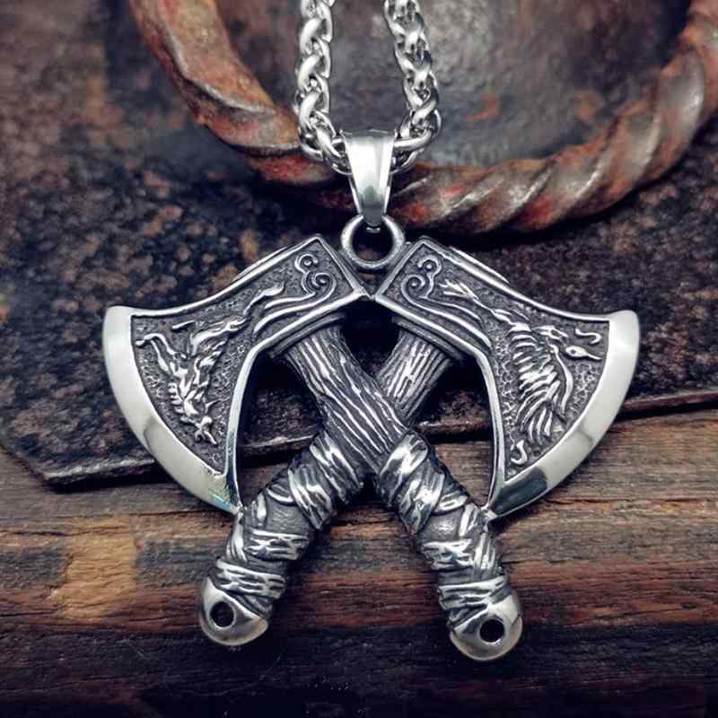 ネックレス メンズ ジュエリー エスニック レトロ アクセサリー ペンダント キーホルダー チタン 斧 ア..