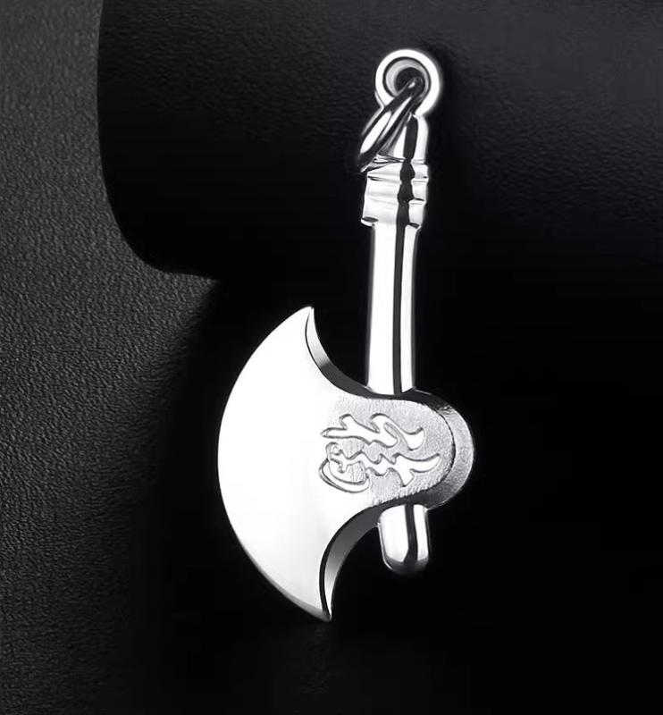 ネックレス メンズ レディース ジュエリー エスニック レトロ アクセサリー ペンダント キーホルダー 斧 アックス ギフト シルバー