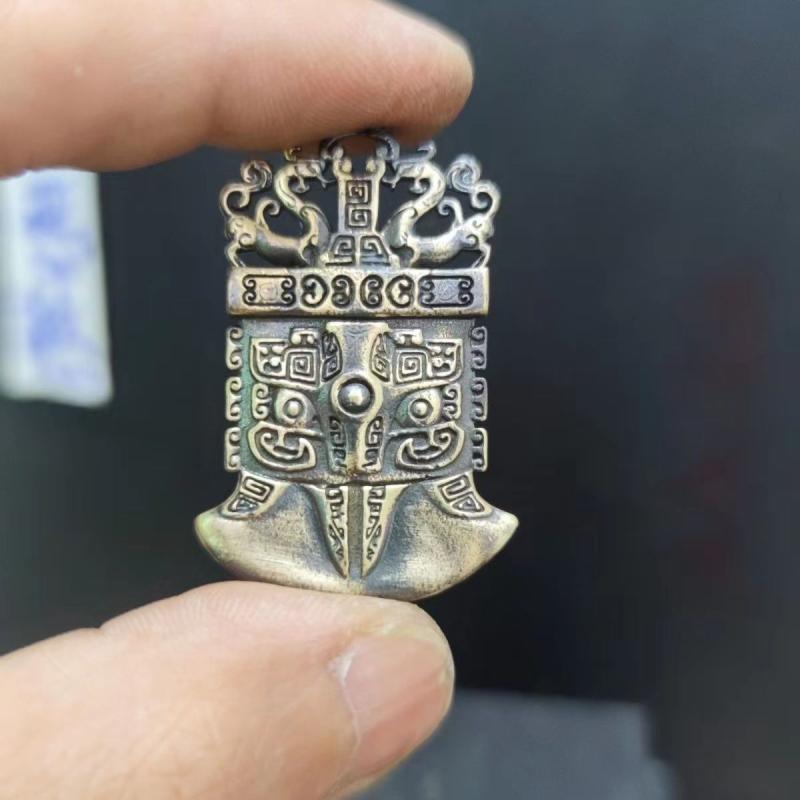 ネックレス メンズ レディース ジュエリー エスニック レトロ アクセサリー ペンダント キーホルダー 真鍮 イエロー