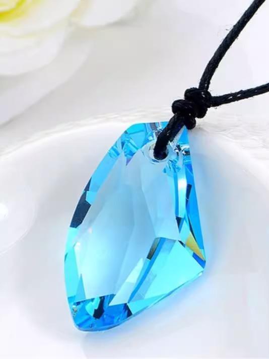 ネックレス メンズ レディース ジュエリー アクセサリー ペンダント キーホルダー ウィッシング ストーン ラッキー クリスタル ファッション ブルー レッド ...