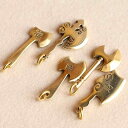 ネックレス メンズ レディース ジュエリー エスニック アクセサリー ペンダント キーホルダー 斧 アックス 真鍮 キーチェーン ギフト ゴールド