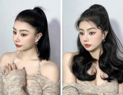 ウィッグ ポニーテール ロング ウェーブ カール つけ毛 かつら レディース ヘアピン 巻き髪 黒 茶 ウィッグ ポニーテール ロング ウェーブ カール つけ毛 かつら レディース ヘアピン 巻き髪 黒 茶