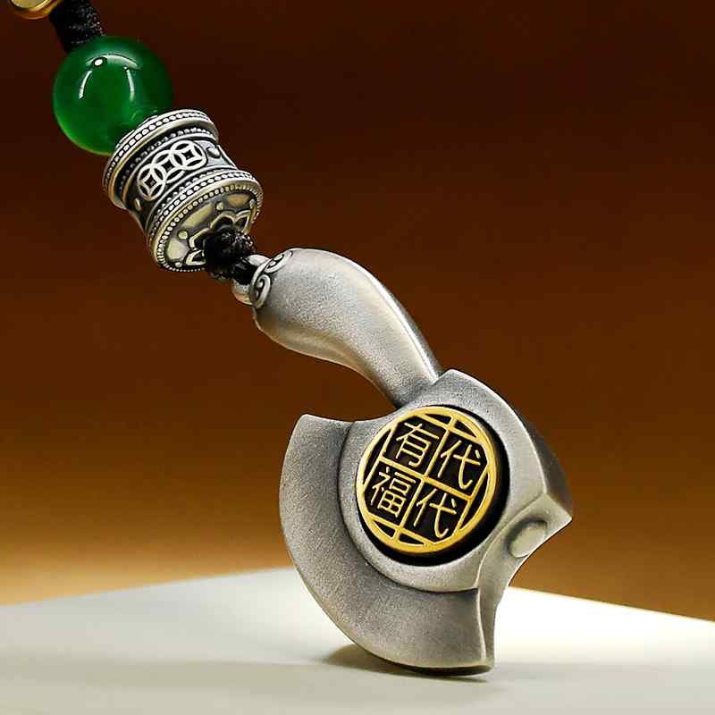 ネックレス メンズ レディース ジュエリー エスニック アクセサリー ペンダント キーホルダー 斧 アッ..