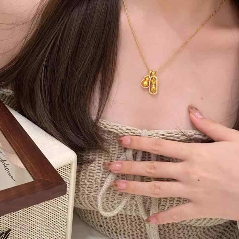 ネックレス メンズ レディース カップル アクセサリーペンダント ファッション ジュエリー プレゼント ゴールド