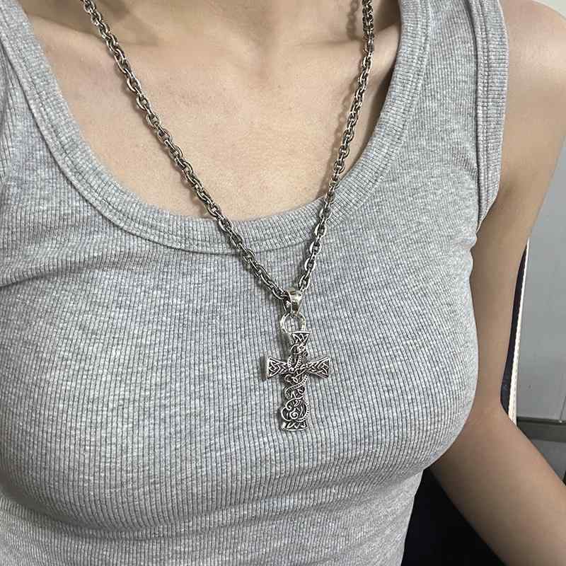 ネックレス メンズ レディース アクセサリー ジュエリー ドラゴン ペンダント レトロ ヒップホップ シ..