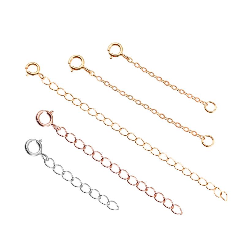 ネックレス アジャスター チェーン 延長 ブレスレット スターリング アクセサリー ジュエリー シルバー ゴールド ピンク