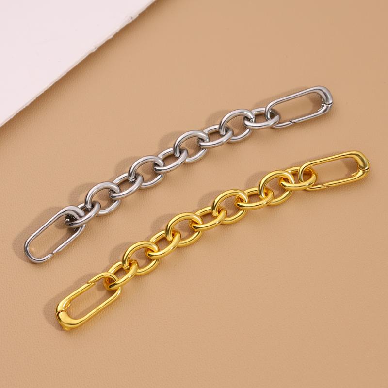 ネックレス アジャスター チェーン 延長 シンプル ダブルバックル アクセサリー ゴールド シルバー