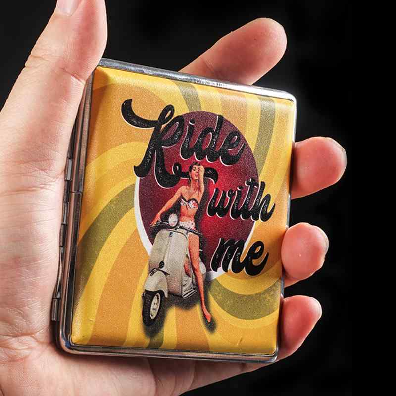 シガレットケース 煙草入れ タバコ 収納 おしゃれ ポータブル レザー ホルダー メンズ レディース レトロ グリーン イエロー