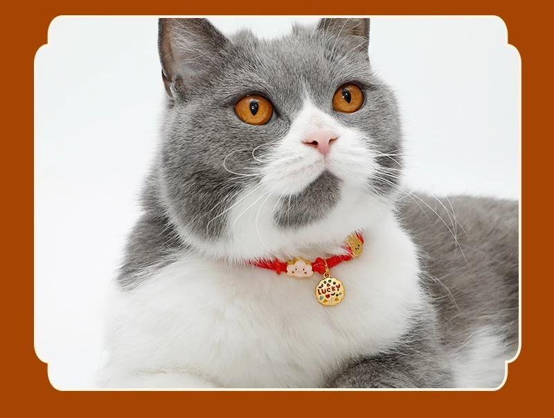 ペット 猫 犬 ネックレス 首輪 子 ネックジュエリー リング アクセサリー レッド ピンク ゴールド