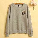 春秋 新型 刺繍 韓国 レディース用 綿 スウェット 長袖 運動 トップス レディース レディス 婦人服 カジュアル プルオーバー ジャケット 上着 アウター