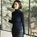 秋 ファッション ハイネック モダール インナー 長袖 Tシャツ カットソー レディース用 レディース ストレッチ 伸縮性 スリム フィット トップス