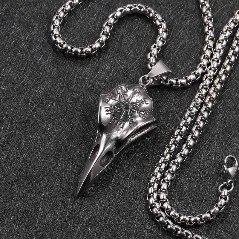 メンズ ネックレス チタン鋼 ペンダント ロング パンク