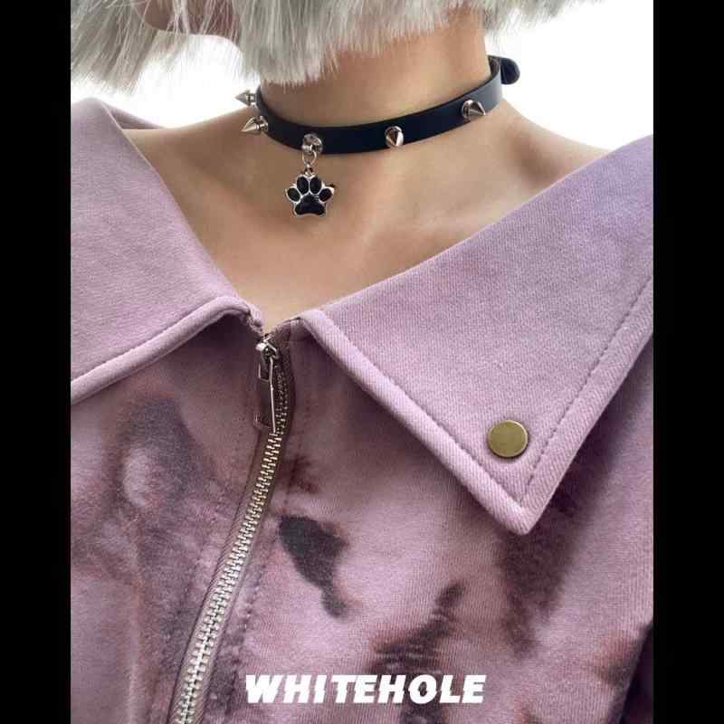 チョーカー アクセサリー パンク スイート クール 犬の首輪 レディース ネック 猫の爪 レザー スタッズ ネックレス