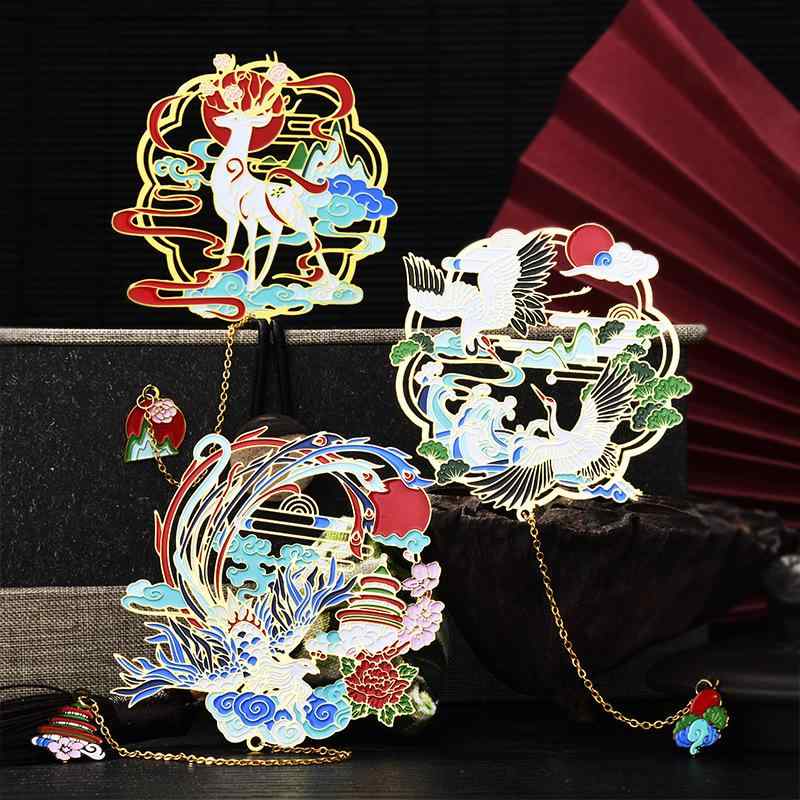 しおり 金属 おしゃれ ブックマーク レトロ ギフト 古典的 中国風 日用品雑貨 文具 読書 ブックホルダー