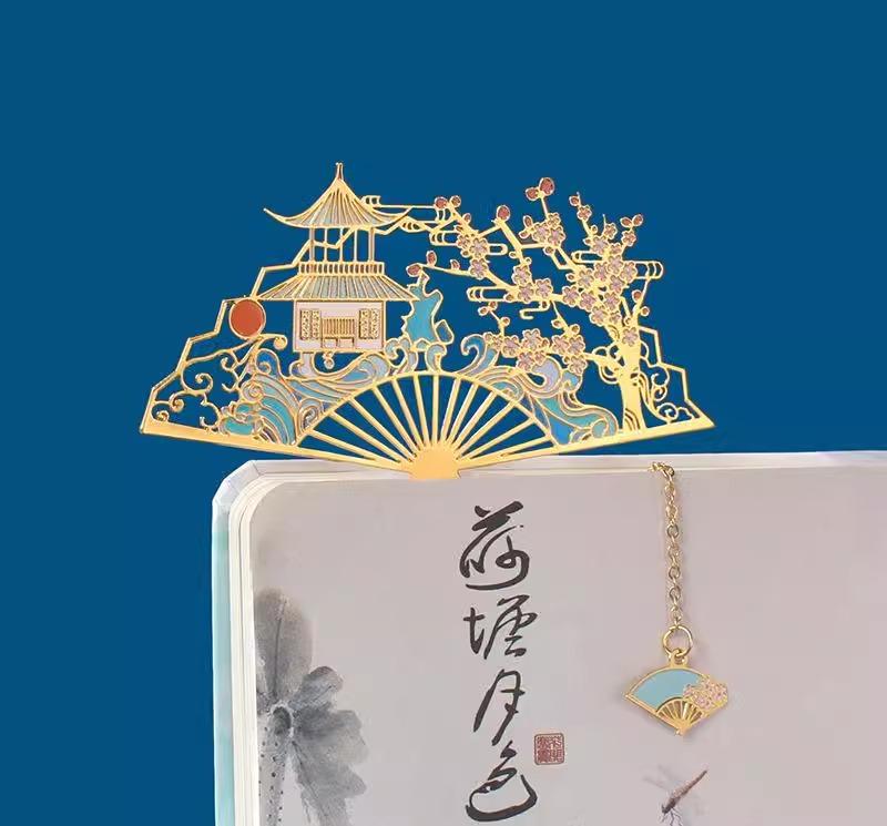 しおり 金属 おしゃれ ブックマーク レトロ クラシック ギフト 古典的 中国風 日用品雑貨 文具 読書 ブックホルダー