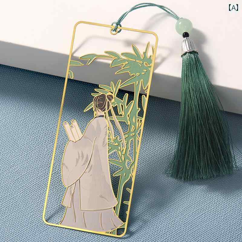 しおり 金属 おしゃれ ブックマーク ギフト 古典的 中国風 日用品雑貨 文具 読書 ブックホルダー