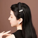 サテン カチューシャ ヘアバンド 上品 ヘアアクセサリー レディース フレンチ ガーリー シンプル パール ワイド 幅広 軽量 ブラック