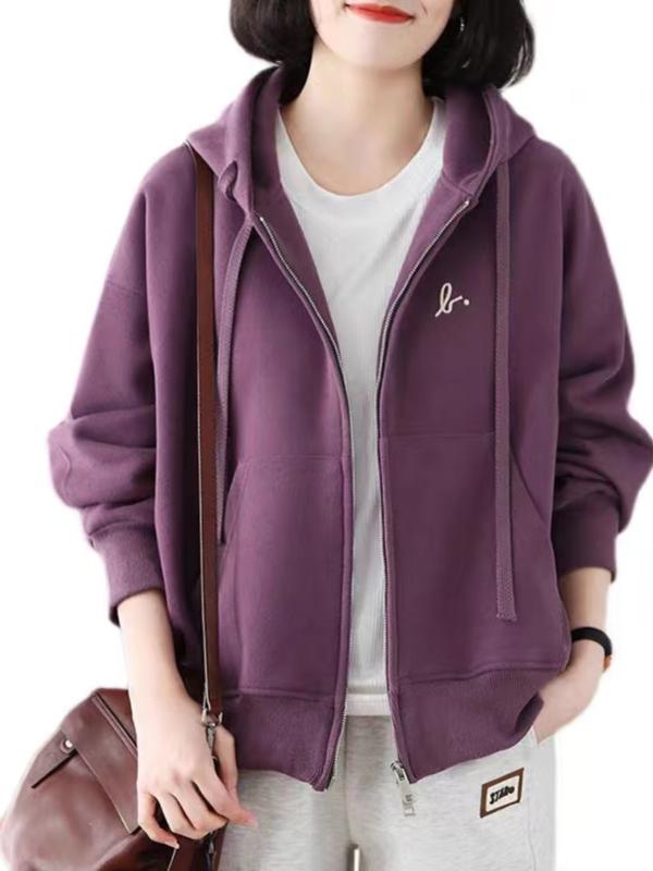パーカー レディース スウェット カジュアル トップス 春秋冬 ゆったり ショート ジャケット パープル ブラウン グリーン