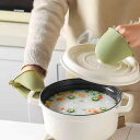 鍋つかみ オーブンミトン 耐熱 グローブ キッチン 電子レンジ シリコン 火傷防止 オーブン 手袋 クリップ ピンク イエロー グリーン